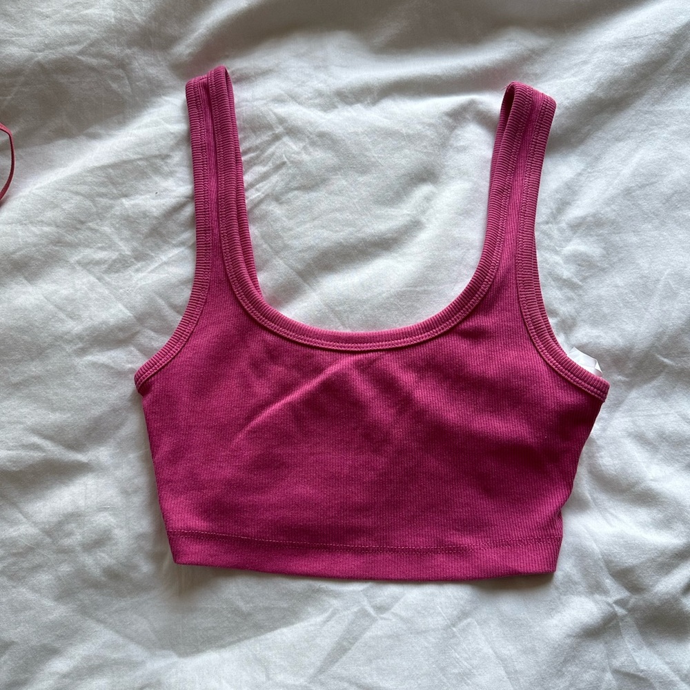 zara pink tank top